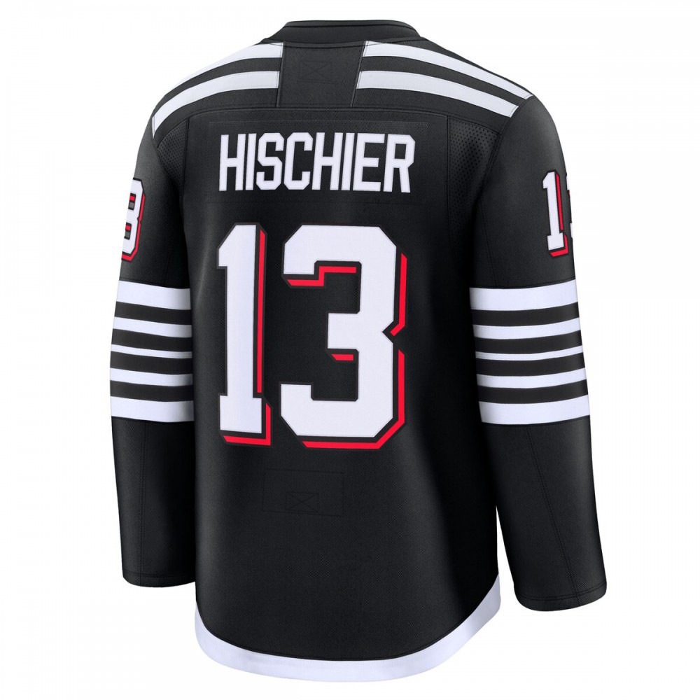 Nico Hischier New Jersey Devils Alternate Premium Jersey - Black-Pro Kit Vault | Brand New 26/27 Sports Jerseys